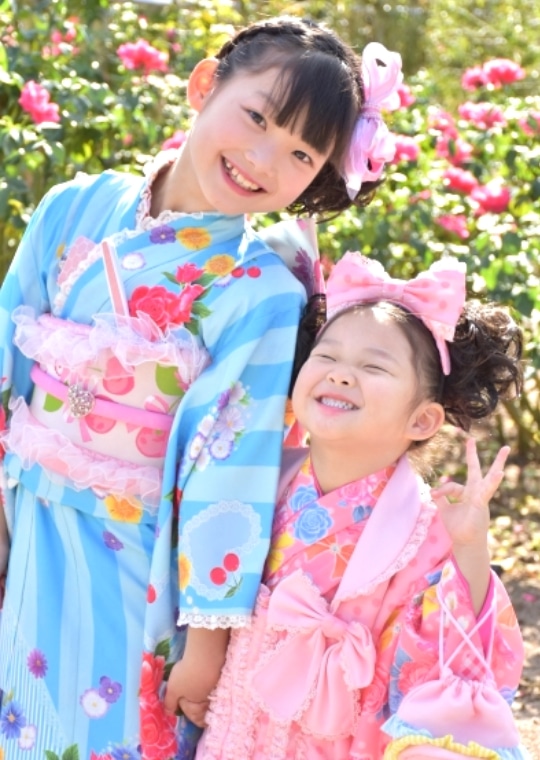 Children's kimono plan girls