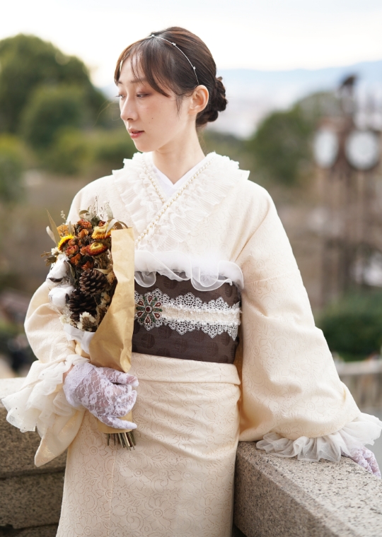 Premium lace kimono plan
